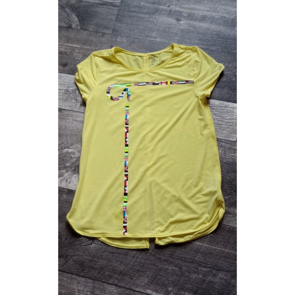 GapFit Girls XXL Lemon Dry Tunic With Nautical Flag Graphic